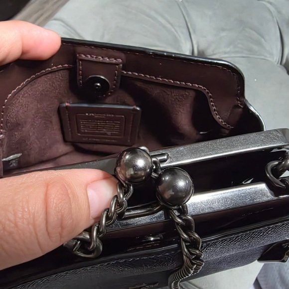 Coach kisslock Purple and Pink Chain Crossbody Bag - Picture 4 of 6